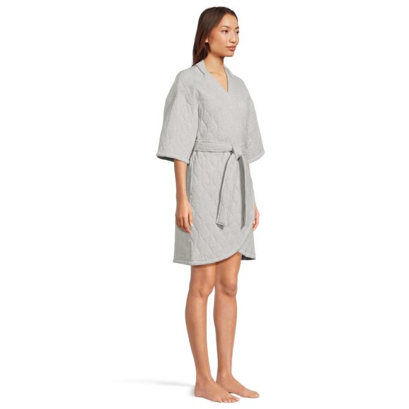 Women's Zellwood Quilted Wrap, Grey Heather, 9523 - Picture 2 of 4